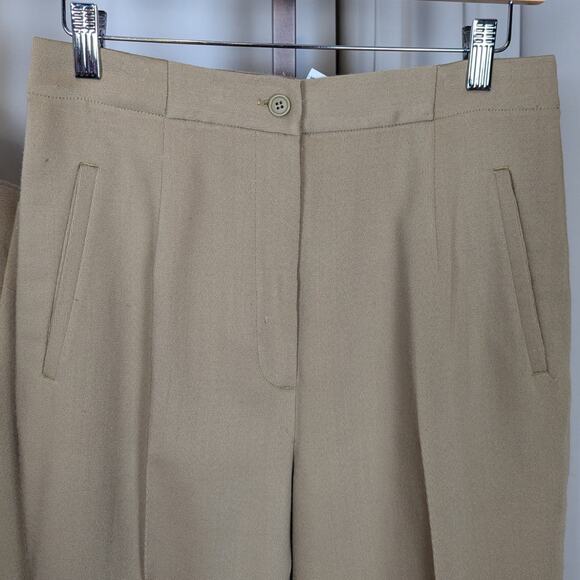 90s Vintage INC International Concepts Double Breasted Wool Pant Suit Tan Size 8 - Picture 11 of 16